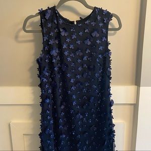 Karl lagerfeld navy floral applique dress